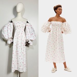 Sleeper “Atlanta” linen dress in roses print
